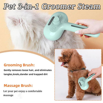 Steam Spray Dog Grooming Brush – Luxury Steam Brush for Dogs