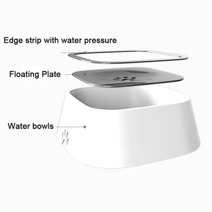 Anti-Splash Dog Water Bowl – Floating No-Wet-Mouth Dispenser for Pets