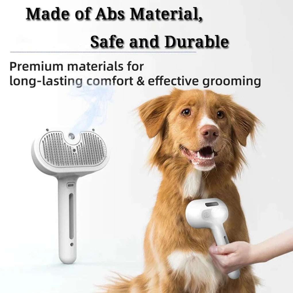 Steam Spray Dog Grooming Brush – Luxury Steam Brush for Dogs