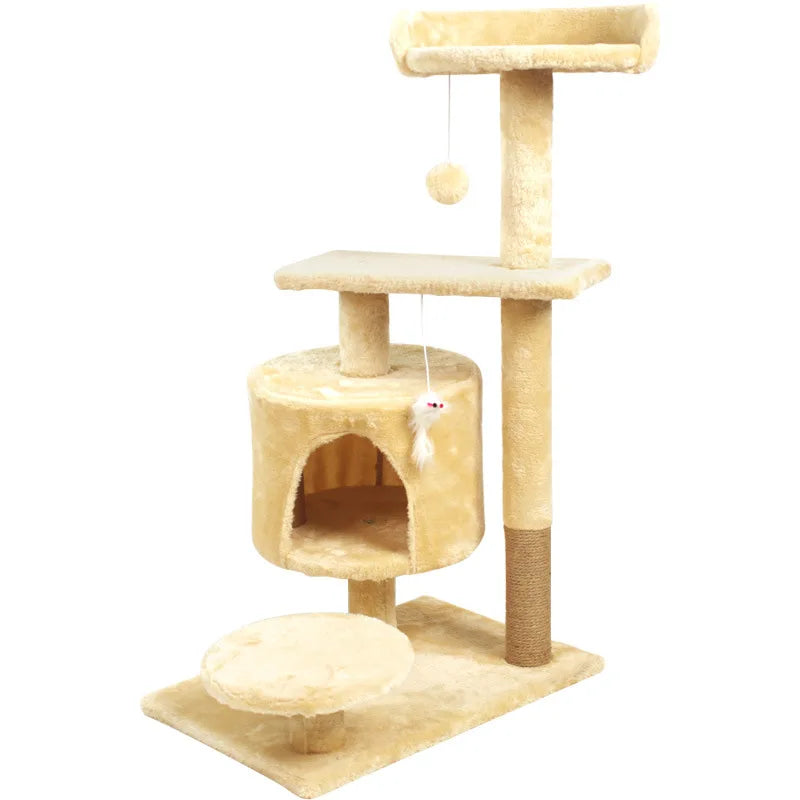 Large Cat Tree Tower – Scratching Posts & Cozy Bed for Indoor Cats