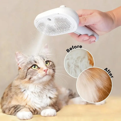 Pet Steam Grooming Brush – Spray Comb for Dogs & Cats