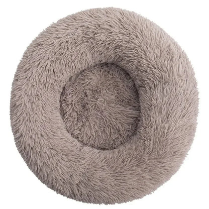 Round Pet Bed – Donut Plush Bed for Dogs & Cats