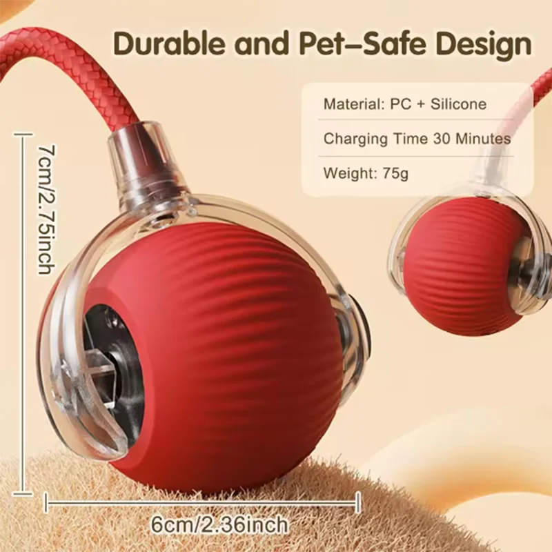 Automatic Cat Ball Toy – Self-Moving Teaser for Cats
