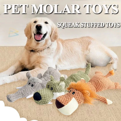 Plush Squeaky Dog Toy – Soft Durable Chew Toy for Dogs