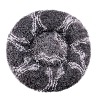 Round Pet Bed – Donut Plush Bed for Dogs & Cats