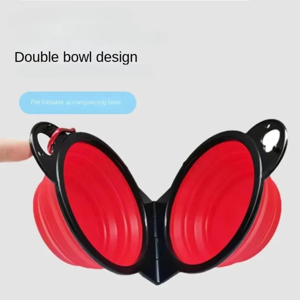 Foldable 2-in-1 Travel Bowl – Portable Food & Water Bowl for Dogs & Cats