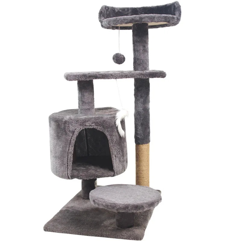 Large Cat Tree Tower – Scratching Posts & Cozy Bed for Indoor Cats