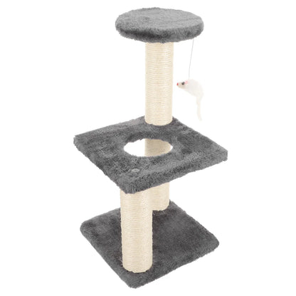 Cat Tree Climbing Frame – Wear-Resistant Scratching Pole in Light Grey