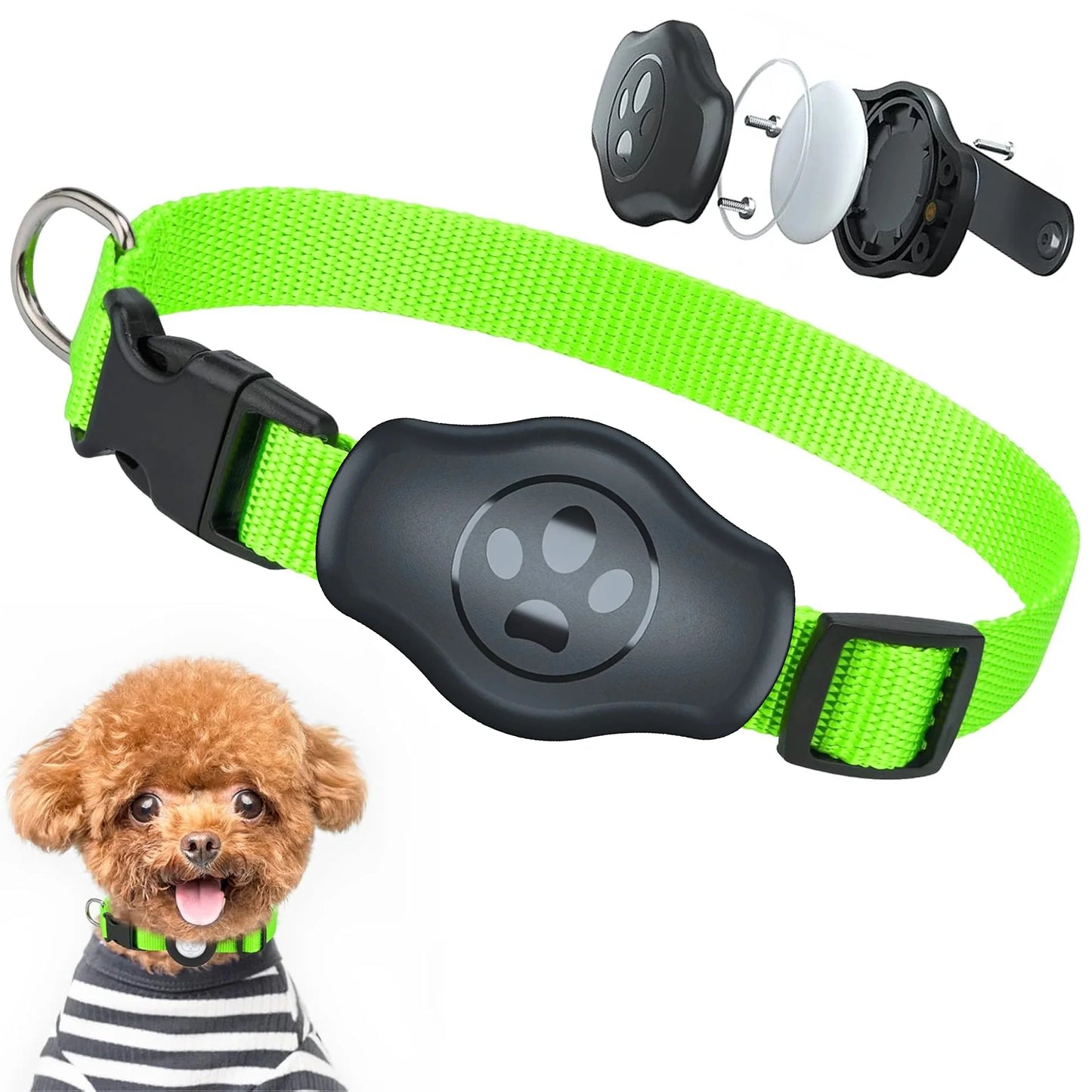 Waterproof AirTag Dog Collar – Reflective & Durable for All Pet Sizes