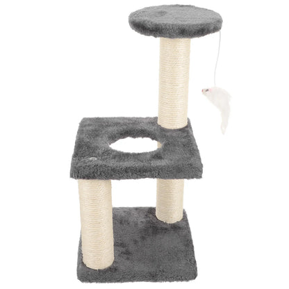 Cat Tree Climbing Frame – Wear-Resistant Scratching Pole in Light Grey