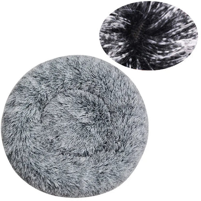 Round Pet Bed – Donut Plush Bed for Dogs & Cats