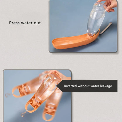 Portable Dog Water Bottle – Foldable Travel Bowl for Dogs