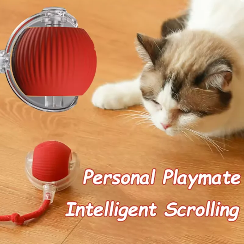Automatic Cat Ball Toy – Self-Moving Teaser for Cats