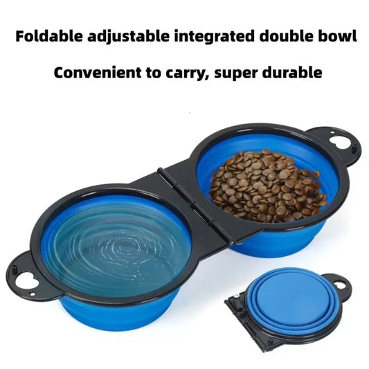 Foldable 2-in-1 Travel Bowl – Portable Food & Water Bowl for Dogs & Cats