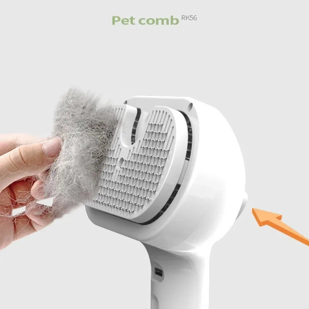 Pet Steam Grooming Brush – Spray Comb for Dogs & Cats