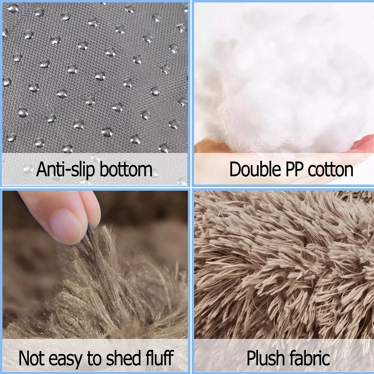 Round Pet Bed – Donut Plush Bed for Dogs & Cats