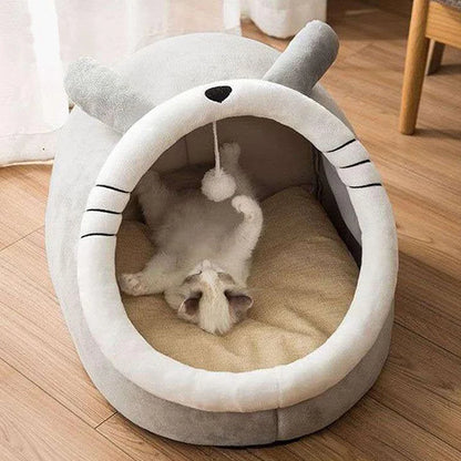 Deep Sleep Cat Bed – Foldable & Washable Cave Bed for Cats & Small Dogs