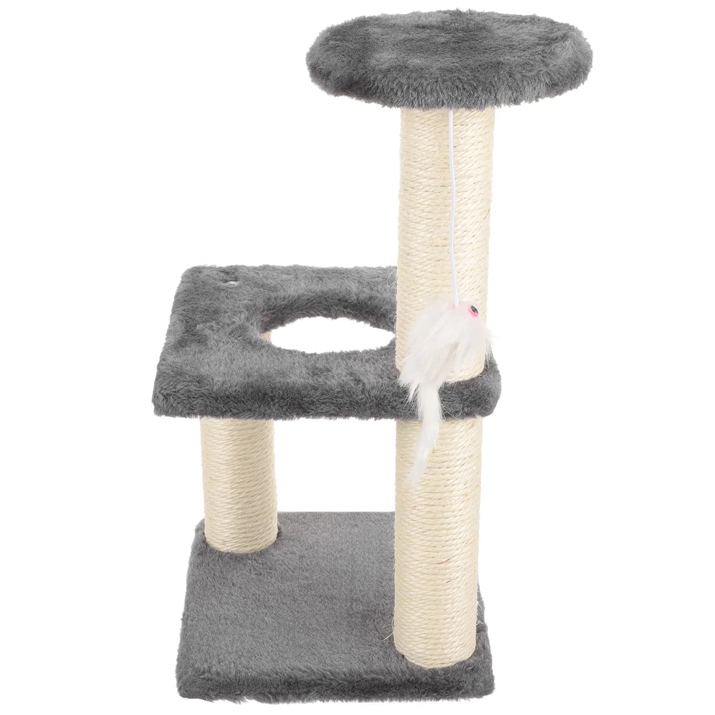 Cat Tree Climbing Frame – Wear-Resistant Scratching Pole in Light Grey