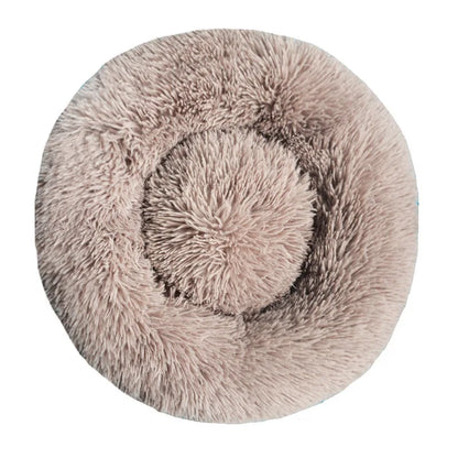 Round Pet Bed – Donut Plush Bed for Dogs & Cats