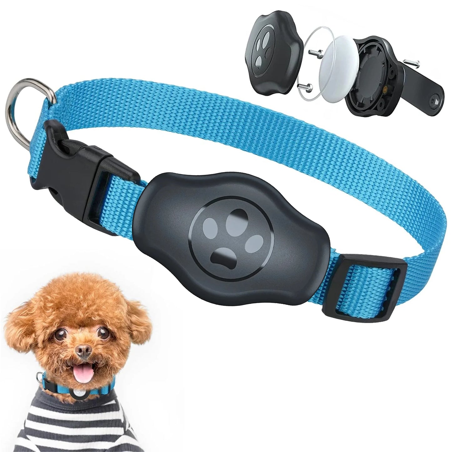 Waterproof AirTag Dog Collar – Reflective & Durable for All Pet Sizes