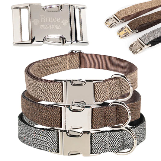 Personalized Dog Collar – Custom Engraved Name ID Tag
