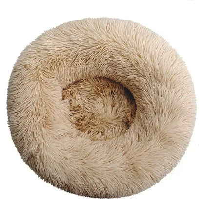 Round Pet Bed – Donut Plush Bed for Dogs & Cats