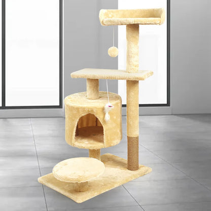 Large Cat Tree Tower – Scratching Posts & Cozy Bed for Indoor Cats